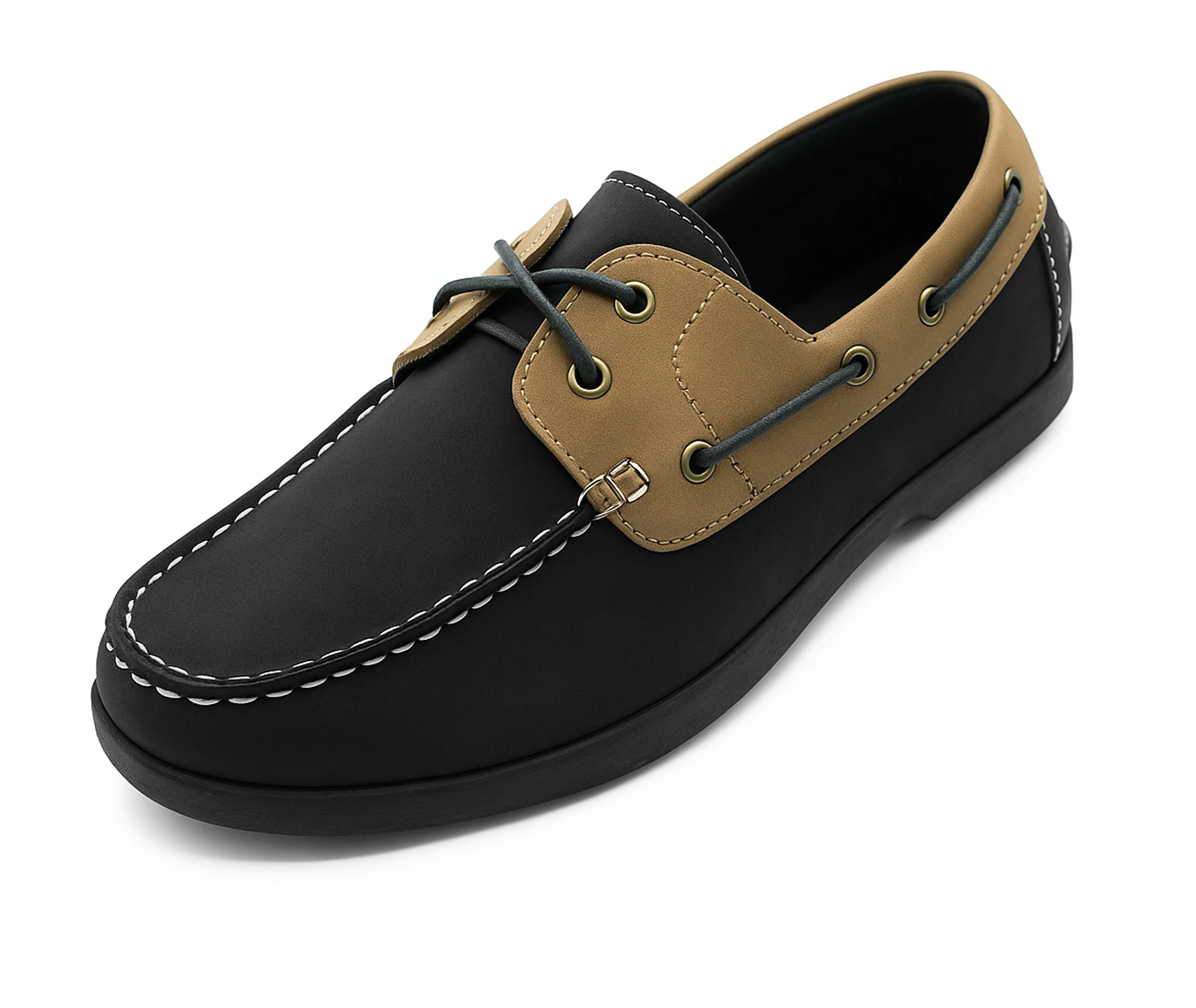 Mens Boat Shoes Lace Up Flat Deck Shoe Two Tone Casual Smart Gents Sailing Loafers
