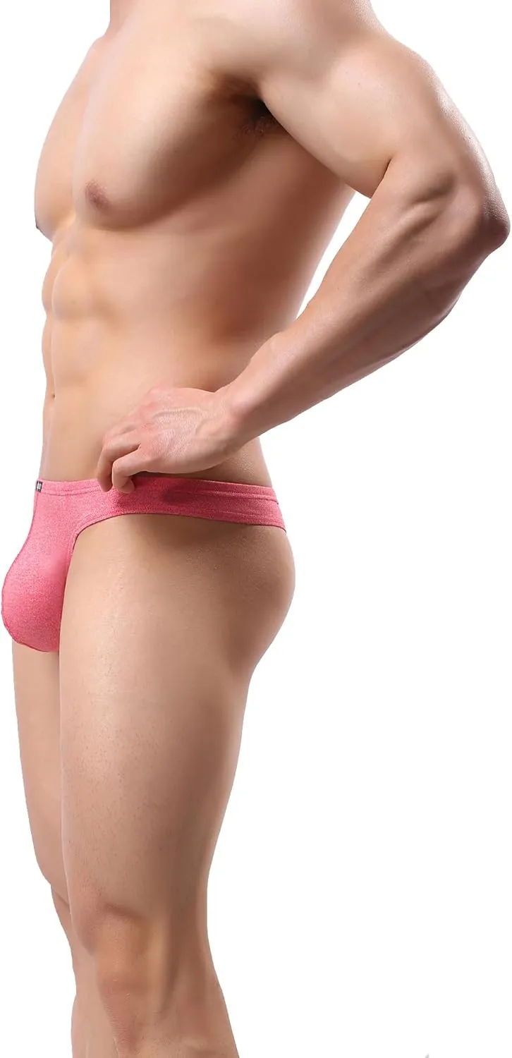 Men's Breathable Modal Thong Sexy Stretch Cotton Low Rise Hipster Underwear