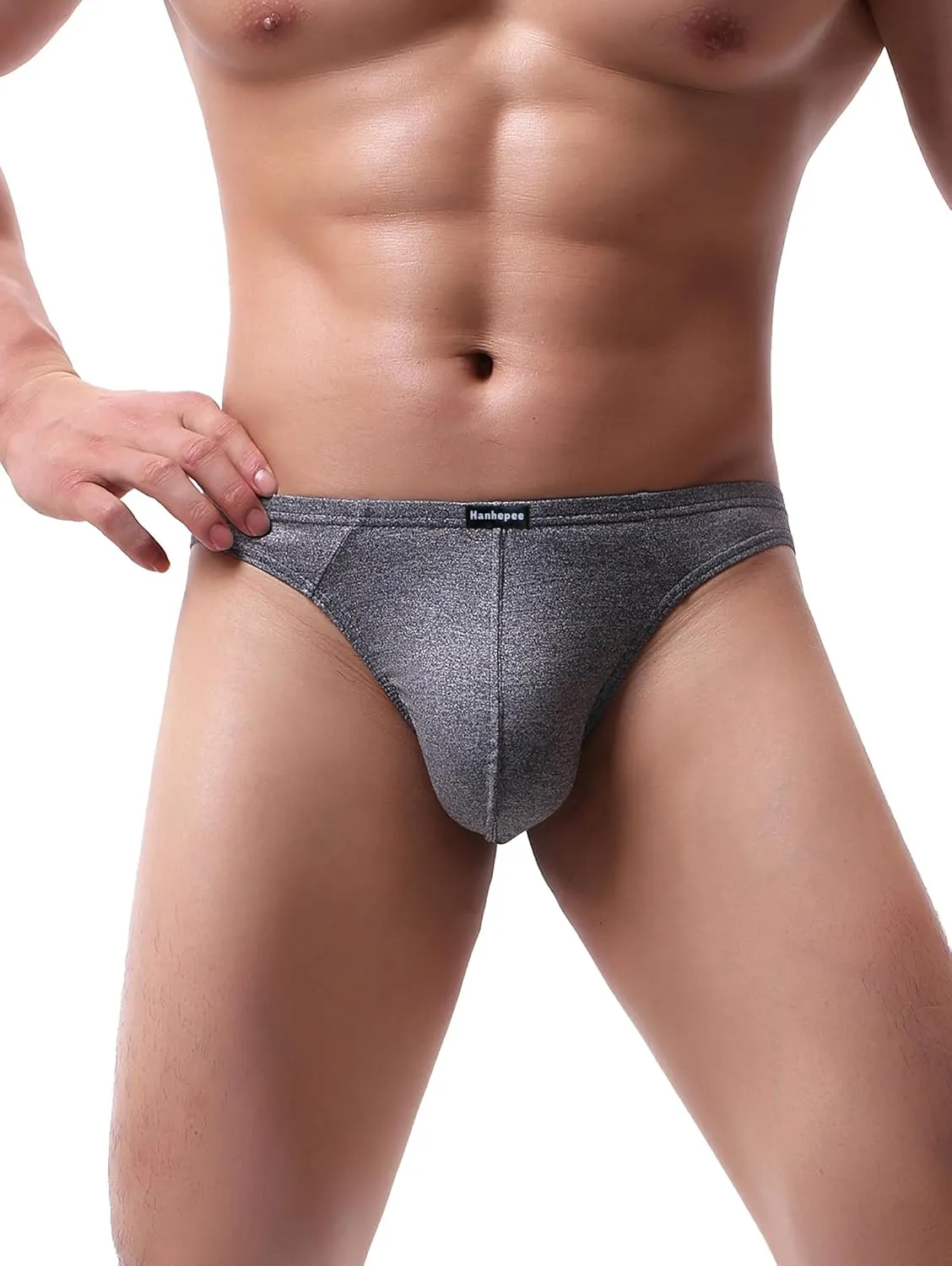 Men's Breathable Modal Thong Sexy Stretch Cotton Low Rise Hipster Underwear