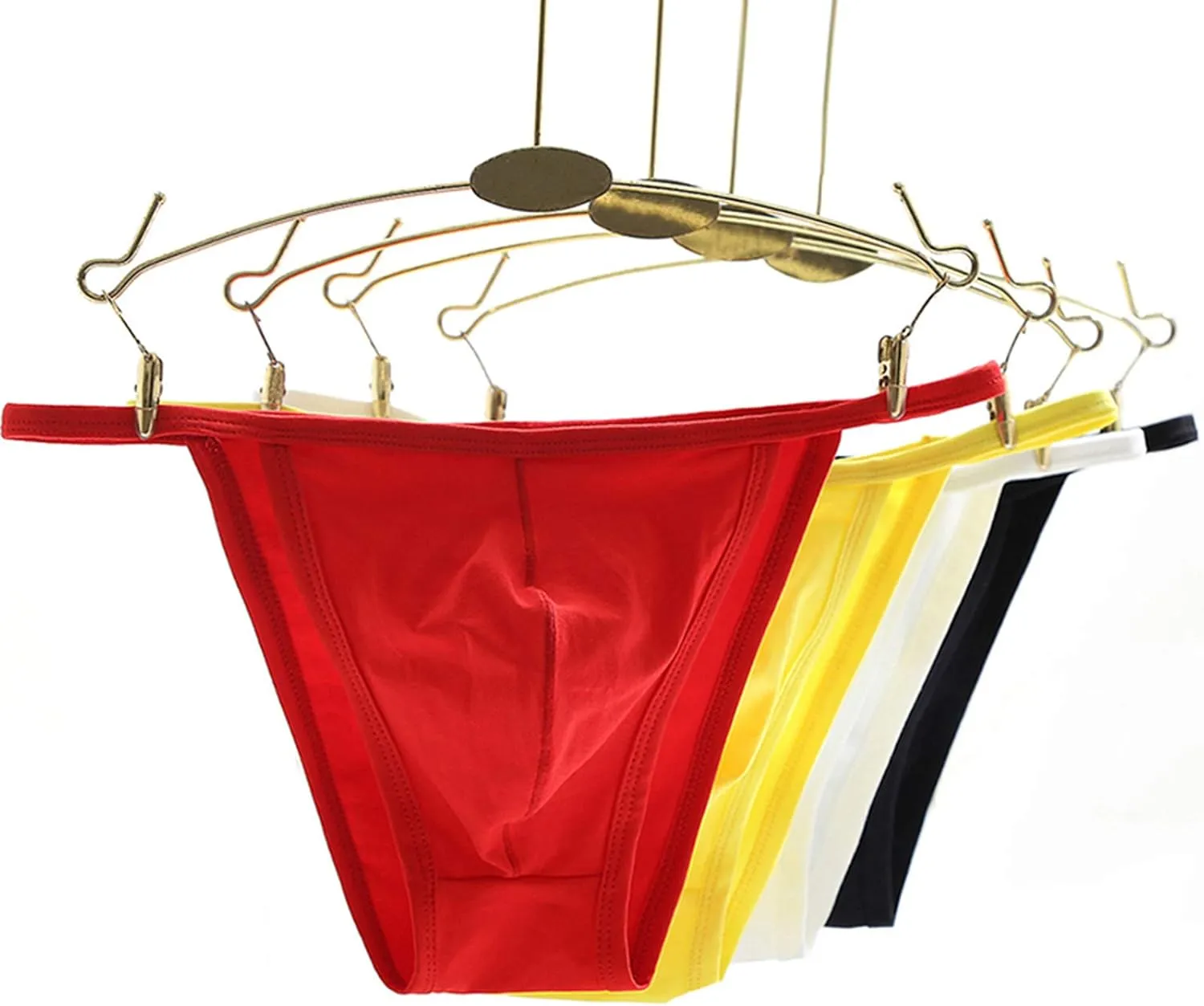 Men's Cotton Bikini Underwear Sexy Low Rise Brazilian Back Cut Bulge Underwear