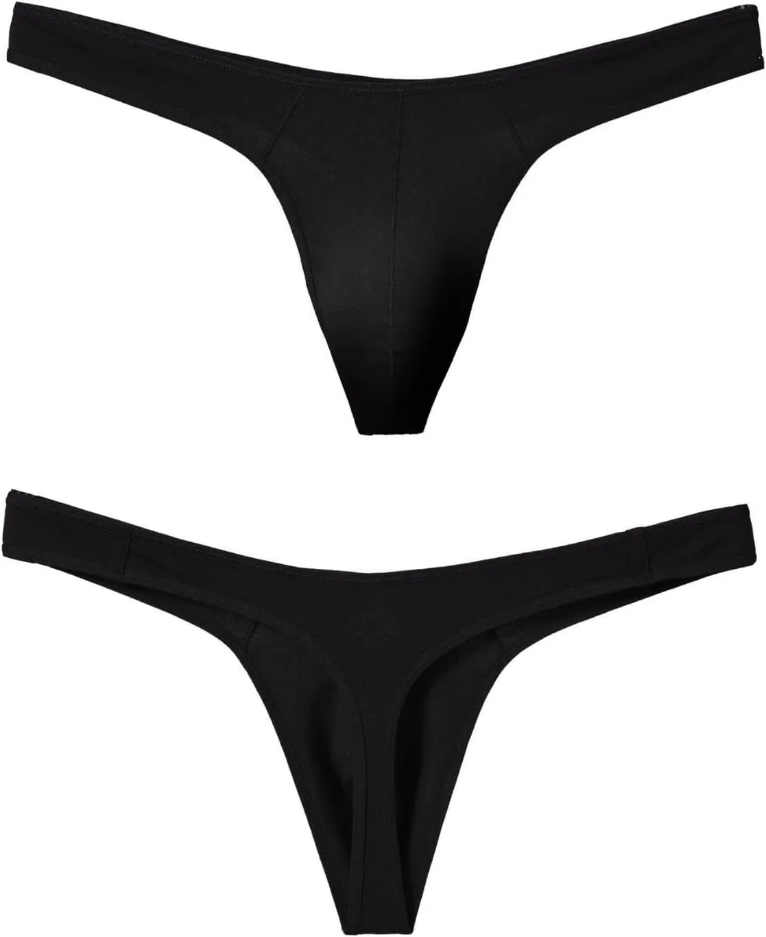 Men's Cotton Thong Low Rise Y-Back G-String Support Underwear 3 Pack