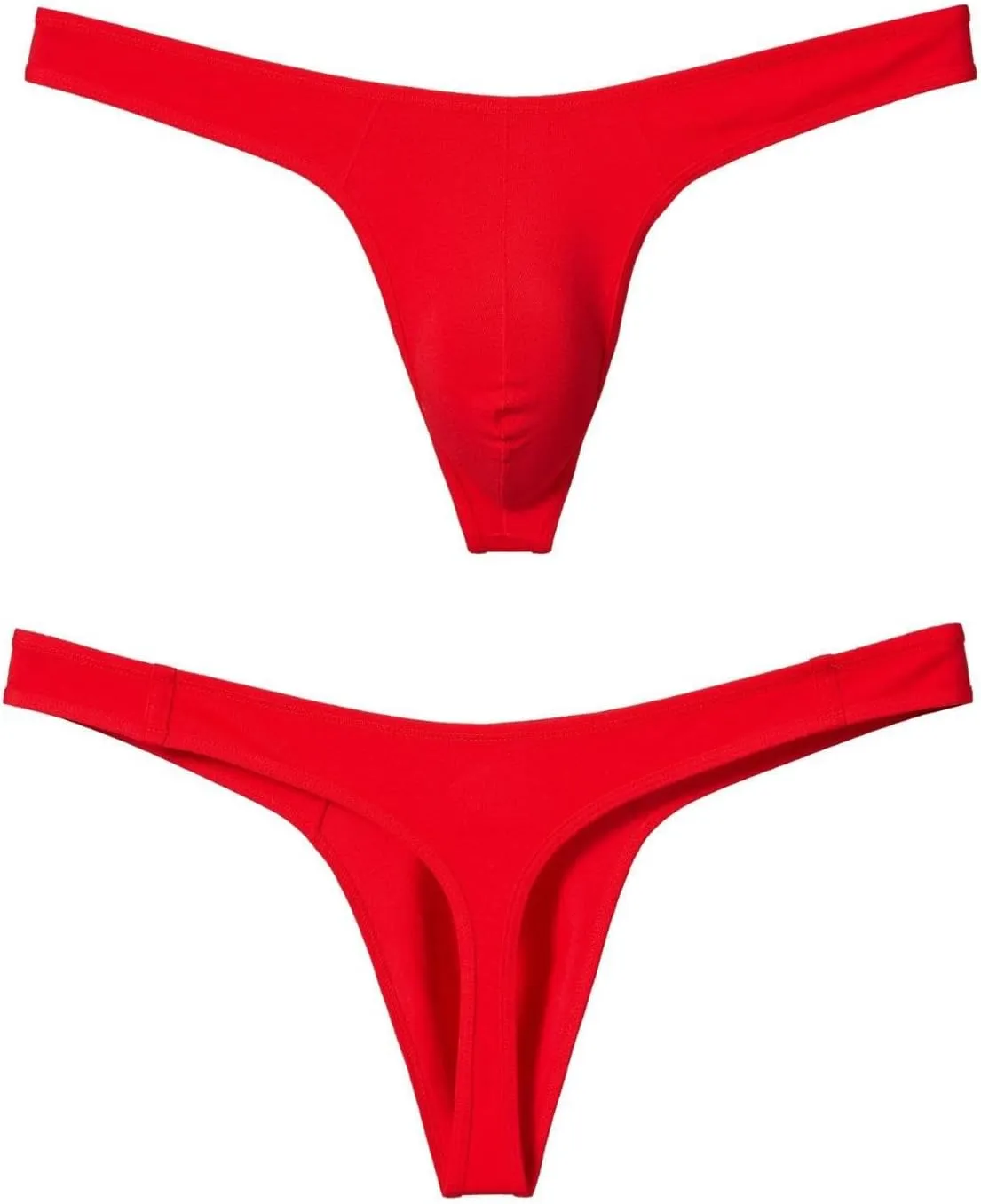 Men's Cotton Thong Low Rise Y-Back G-String Support Underwear 3 Pack