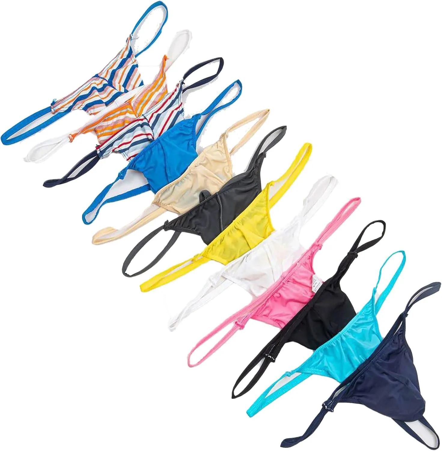 Men's Ice Silk Thong G String Lingerie For Men Sretch G-string T-back Micro