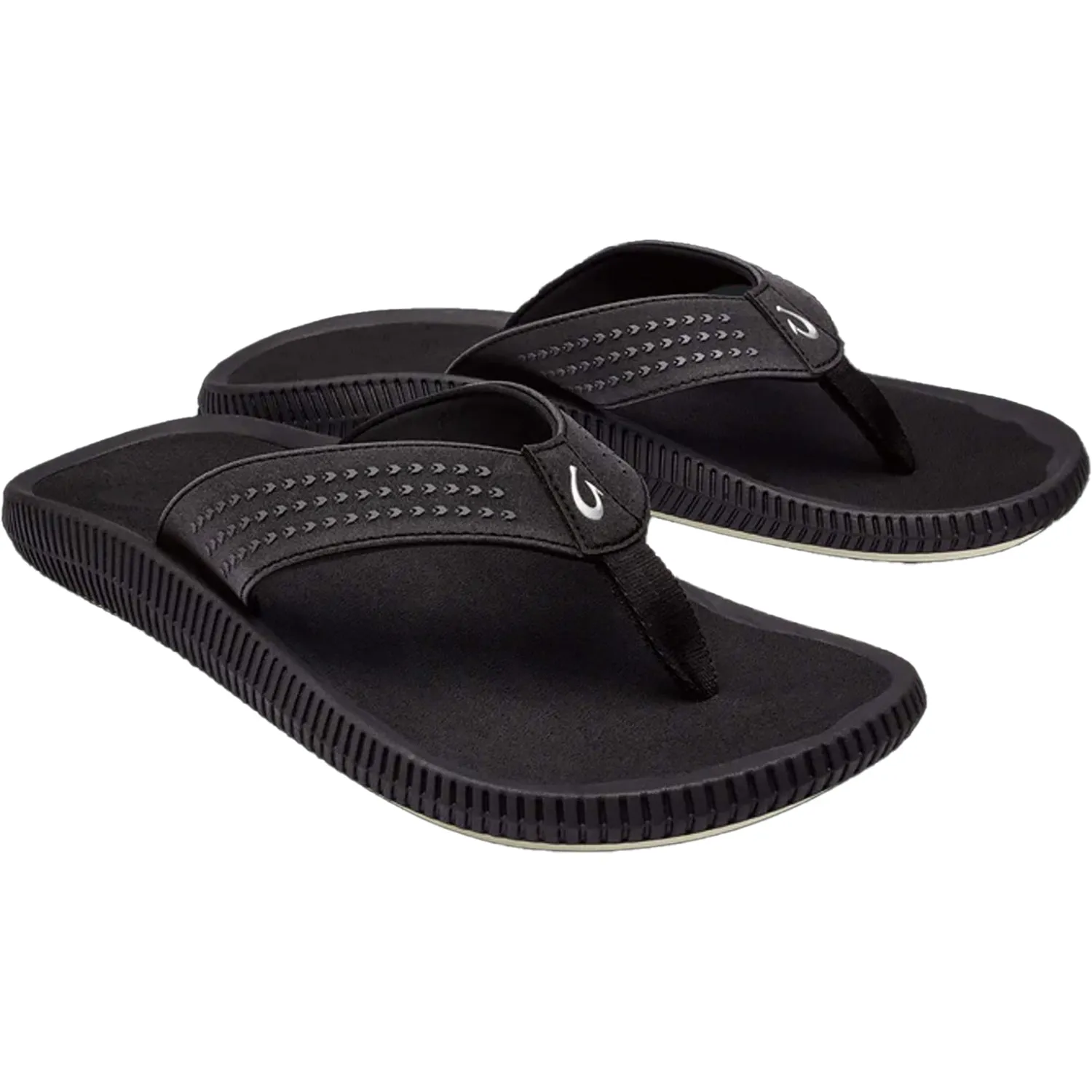 Men's OluKai Ulele Black/Black Synthetic