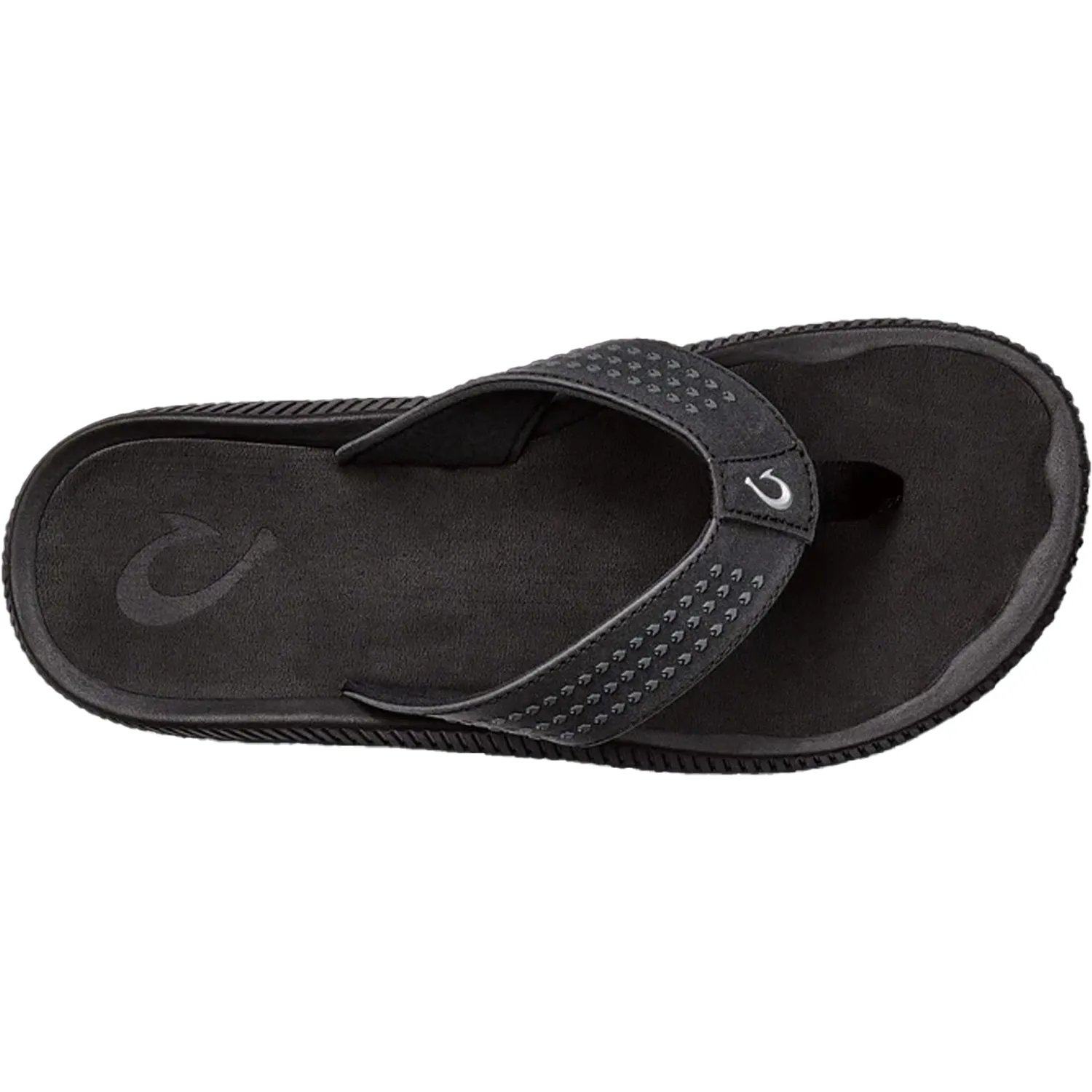 Men's OluKai Ulele Black/Black Synthetic