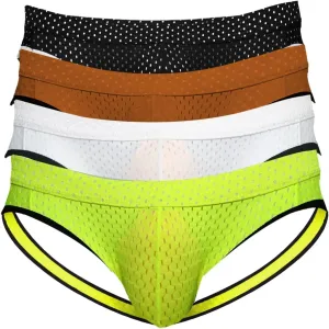 Men's Sports Jock Straps Thong U-Pouch Jockstraps Gym Running Mesh G-String Underwear