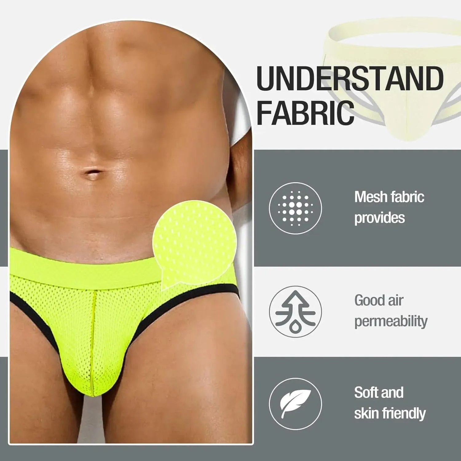 Men's Sports Jock Straps Thong U-Pouch Jockstraps Gym Running Mesh G-String Underwear