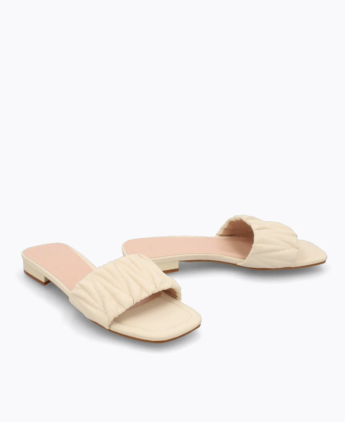 Mila Slide Sandals - Beige