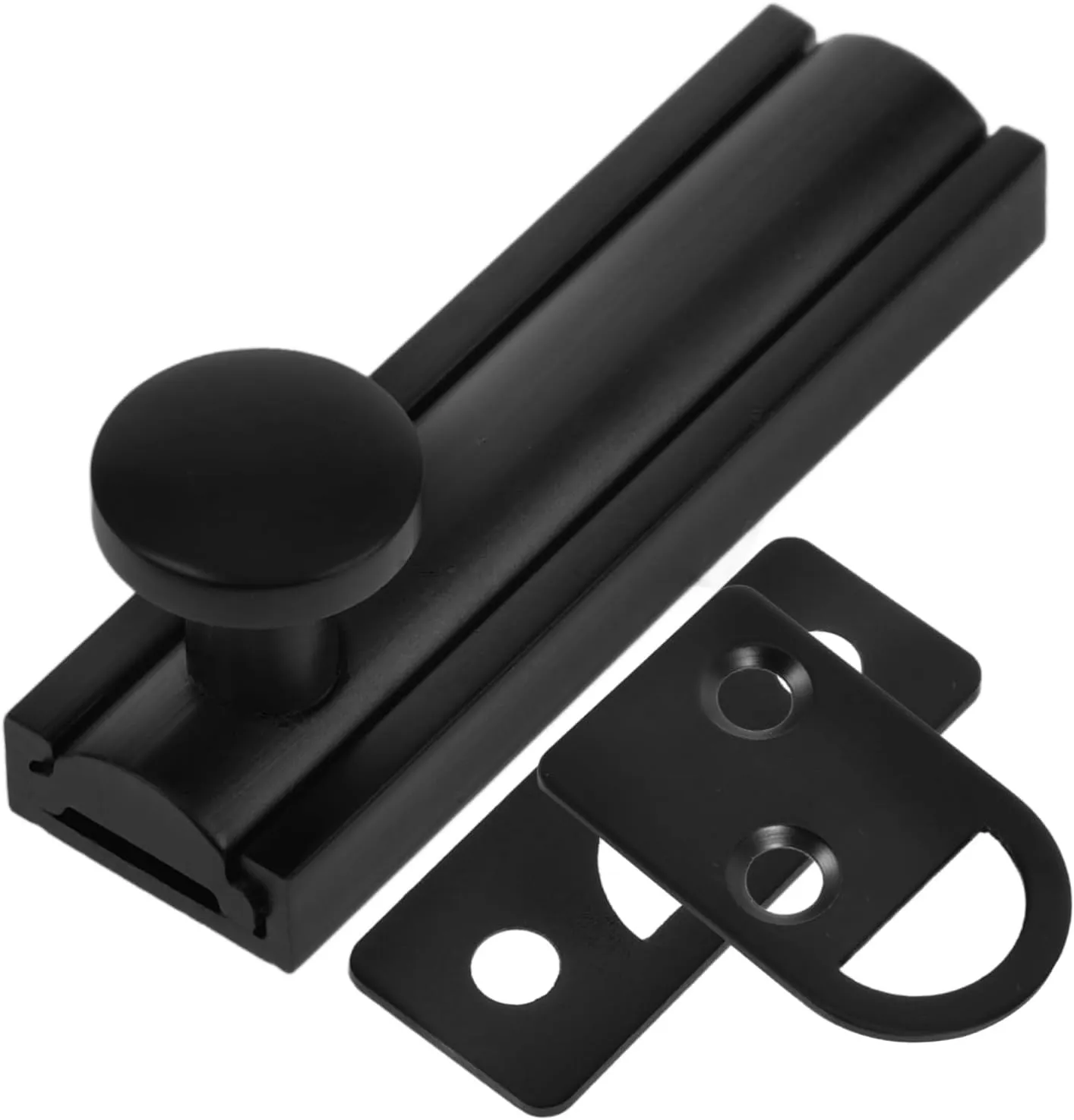Mipcase 4pcs Double Door Latch Stainless Steel Door Lock Bolt Slide Lock No Drilling Installation Copper Construction
