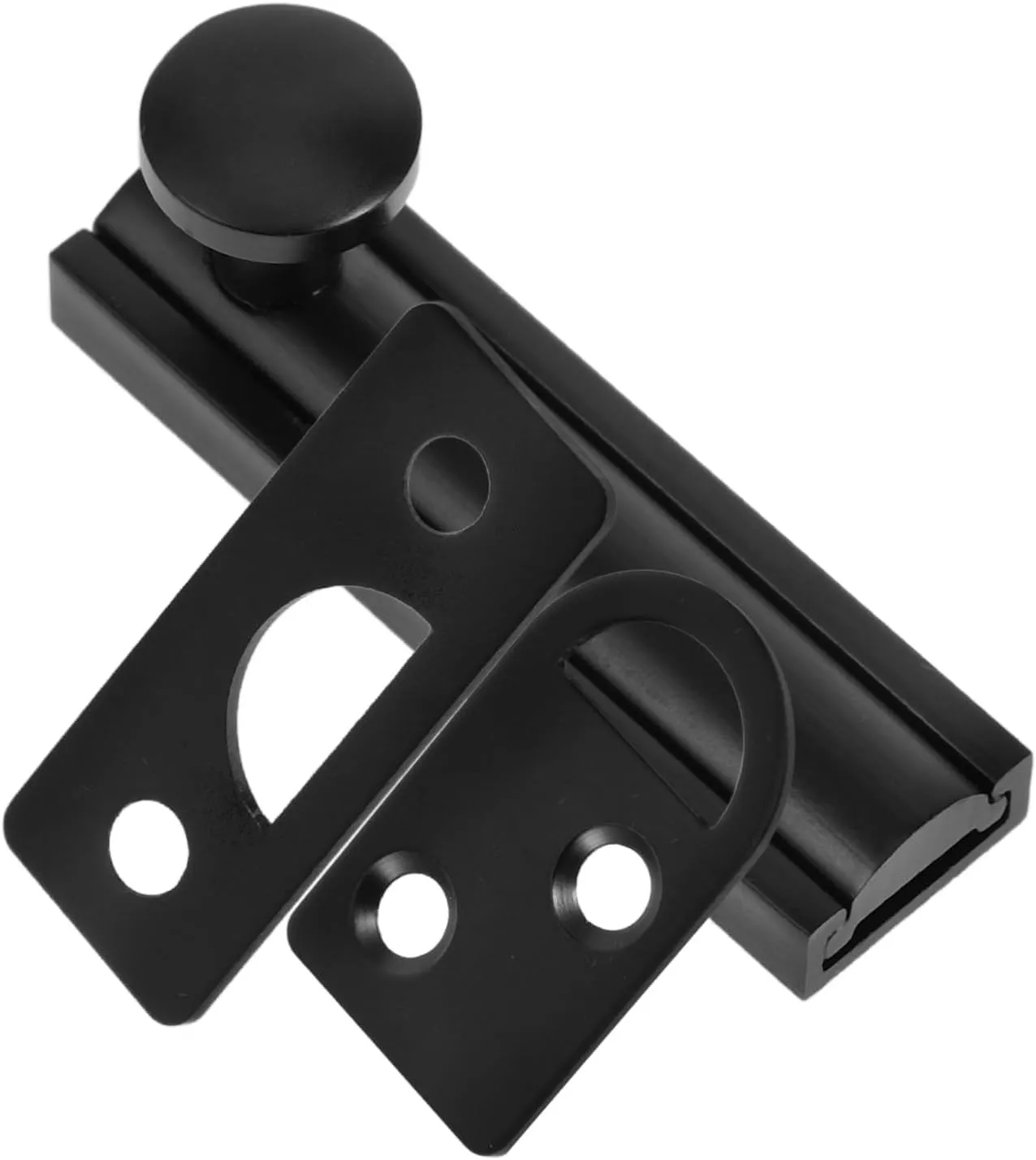 Mipcase 4pcs Double Door Latch Stainless Steel Door Lock Bolt Slide Lock No Drilling Installation Copper Construction