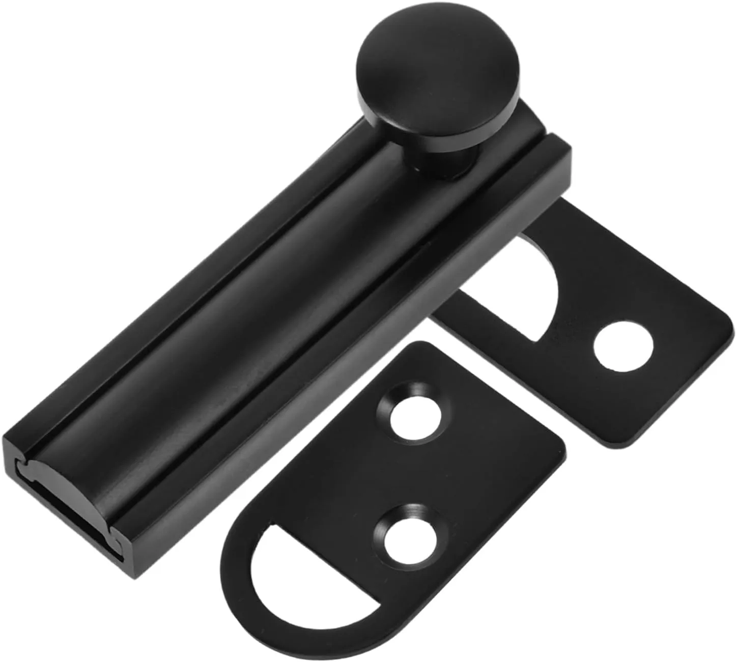 Mipcase 4pcs Double Door Latch Stainless Steel Door Lock Bolt Slide Lock No Drilling Installation Copper Construction