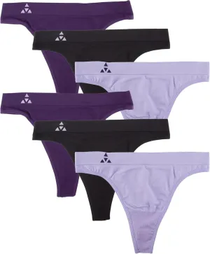 Moisture Wicking Underwear for Women, Seamless Workout Thongs Quick Dry Travel Thong Panties