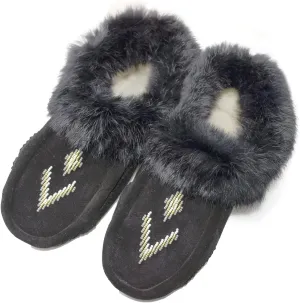 Native dechic Slippers Unisex Canadian-Made Moccasins Leather Slippers for Women Luxury Slippers Real Fur Slippers
