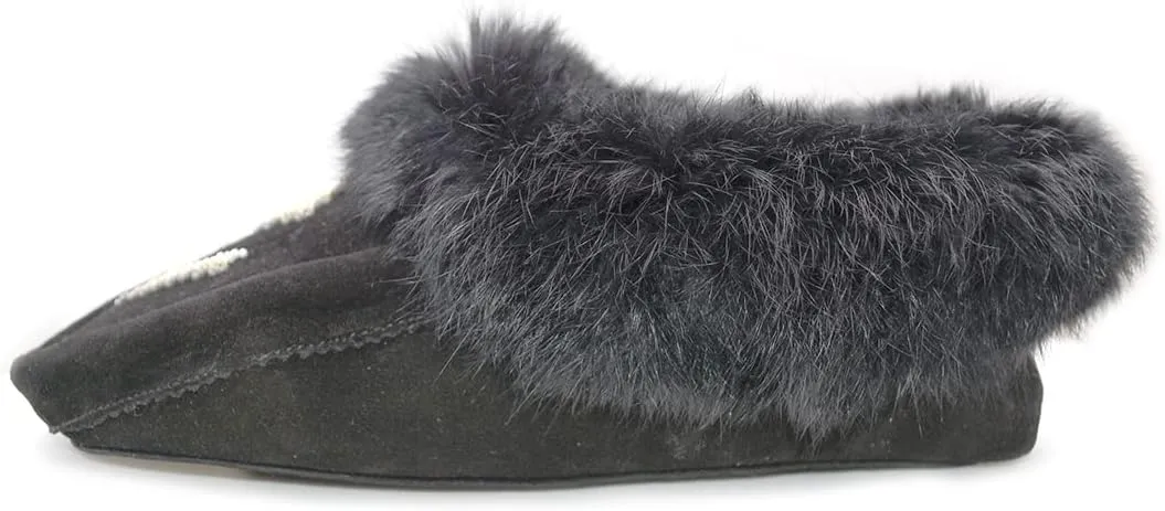 Native dechic Slippers Unisex Canadian-Made Moccasins Leather Slippers for Women Luxury Slippers Real Fur Slippers
