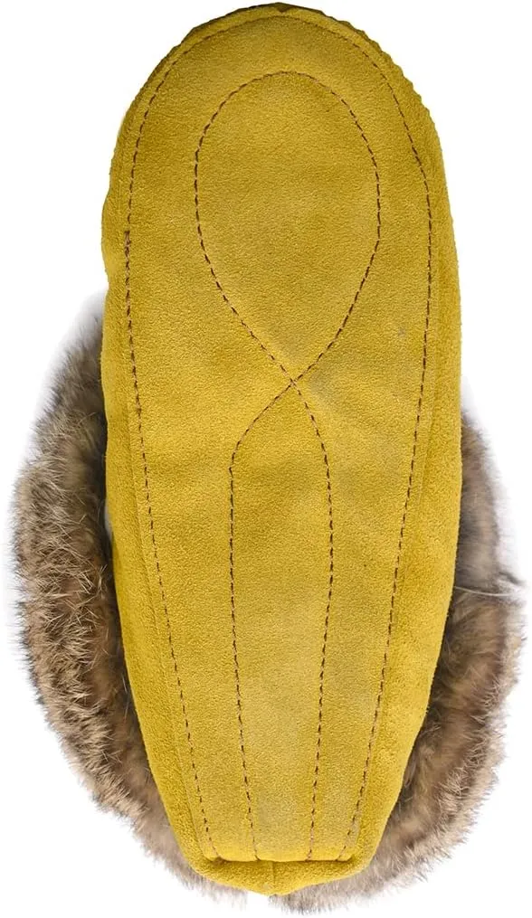 Native dechic Slippers Unisex Canadian-Made Moccasins Leather Slippers for Women Luxury Slippers Real Fur Slippers