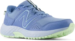 New Balance Women's 410 V8 Trail Running Shoe, Blue Laguna/Light Chrome Blue/Melon Water, 8