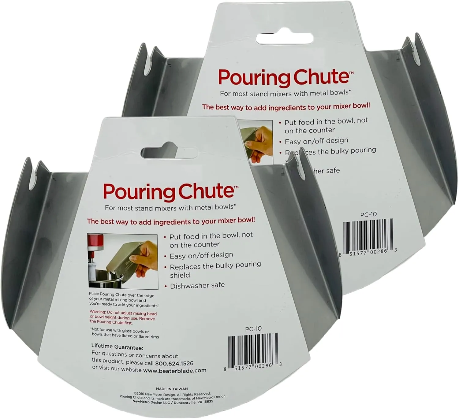 New Metro Design Set of 2 PC-10 Pouring Chutes for Stainless Steel Bowls