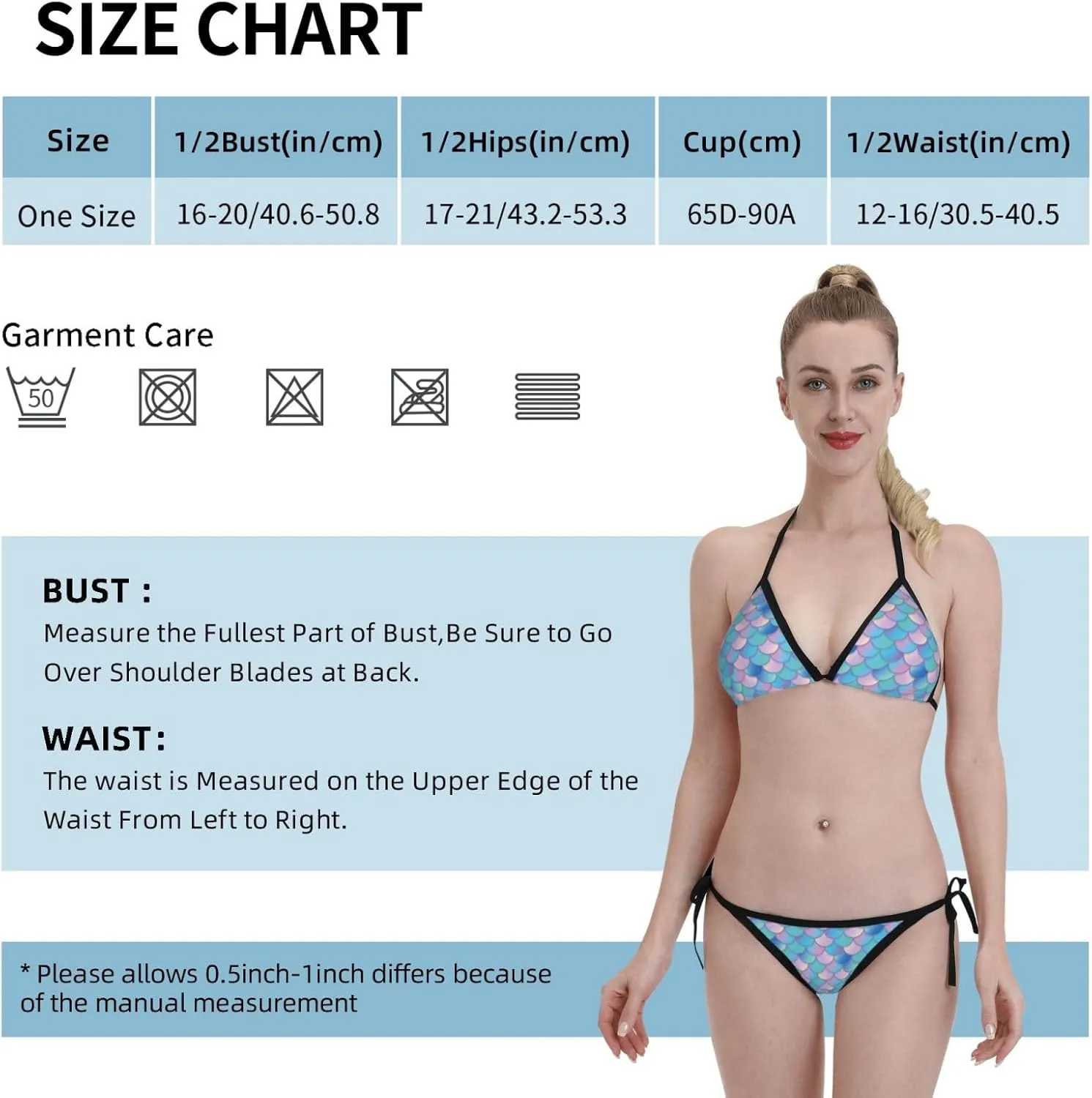 New Sexy Two Pieces Bikini Sets for Women Triangle Top & Thong String Tie-Up Swimsuit