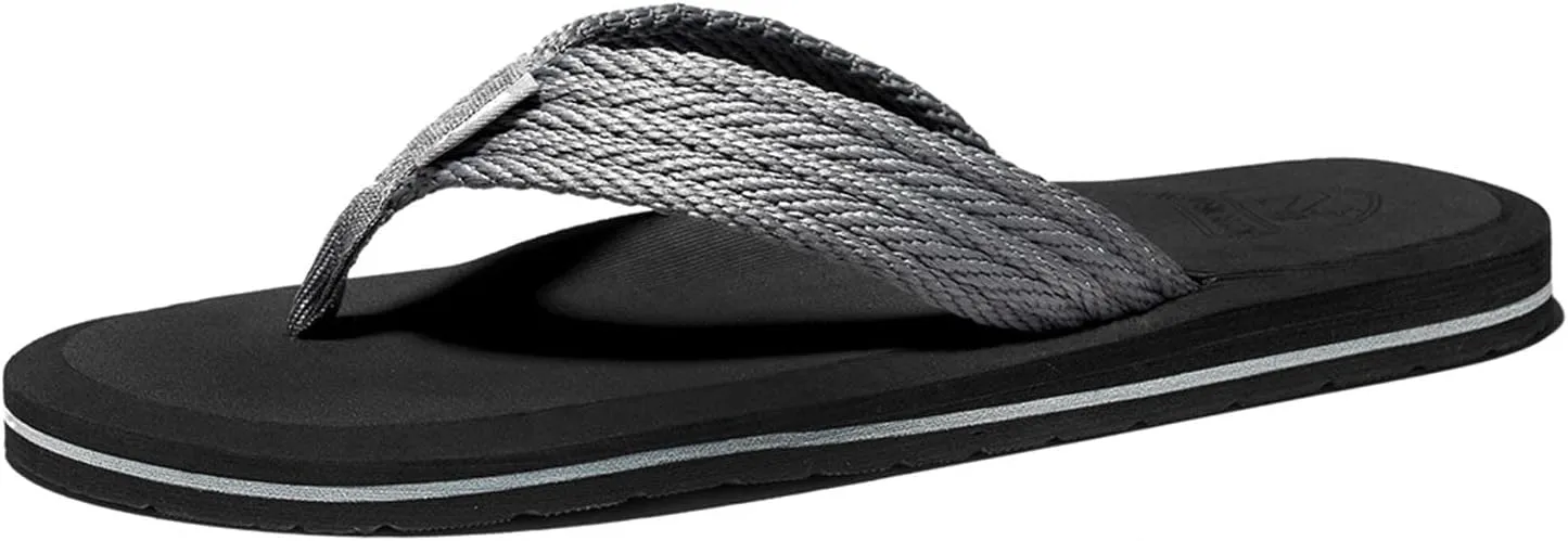 NewDenBer Mens Flip Flops Comfortable Thong Sandals Lightweight Summer Beach Sandals