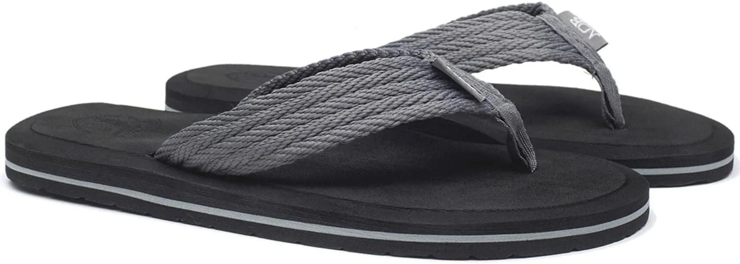 NewDenBer Mens Flip Flops Comfortable Thong Sandals Lightweight Summer Beach Sandals