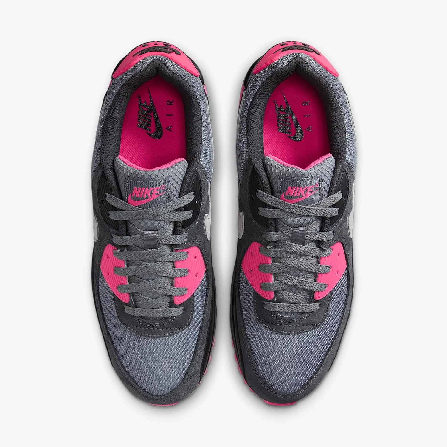 Nike Air Max 90 Men's Shoes (DM0029-010, Cool Grey/Hyper Pink/Black/Wolf Grey)