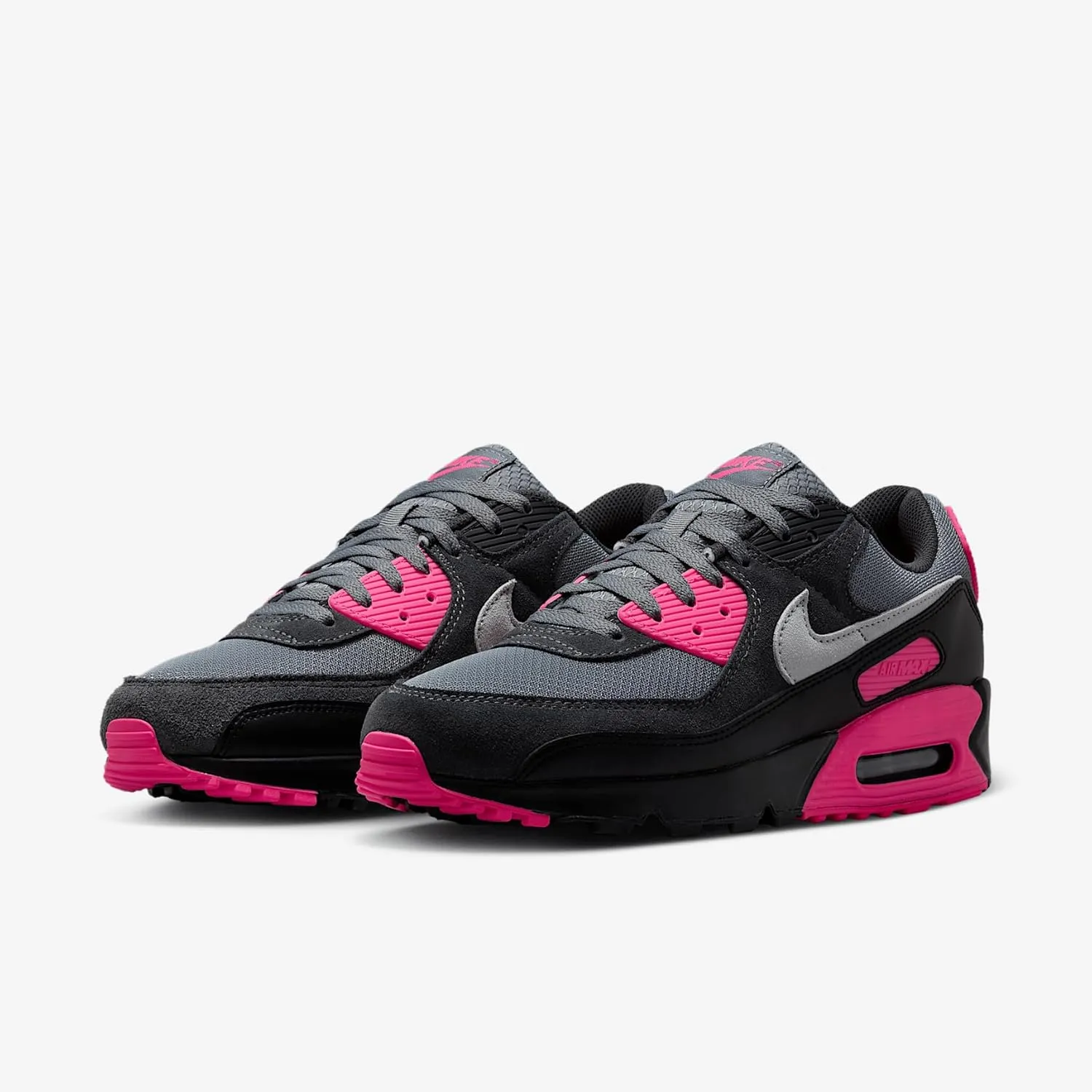 Nike Air Max 90 Men's Shoes (DM0029-010, Cool Grey/Hyper Pink/Black/Wolf Grey)