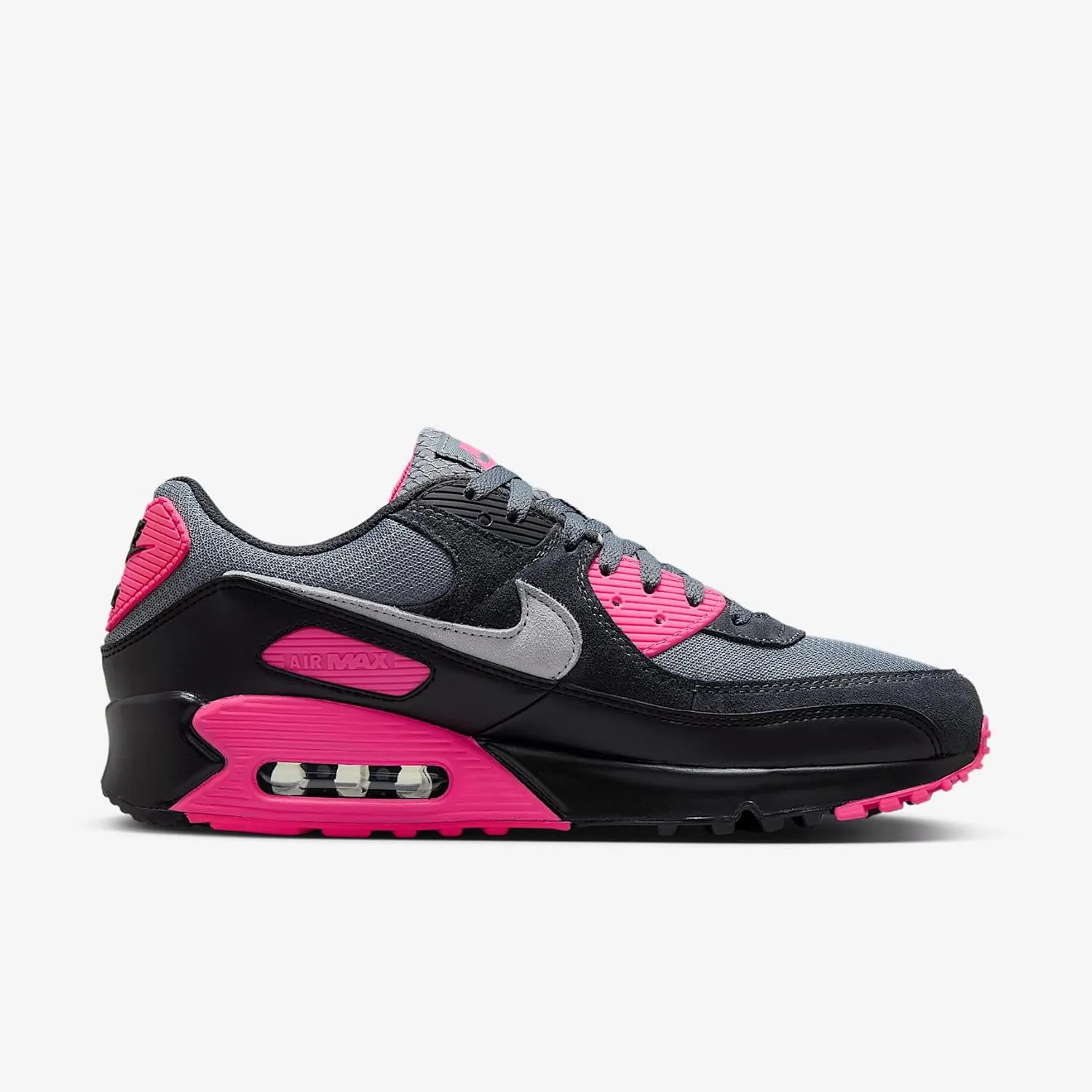 Nike Air Max 90 Men's Shoes (DM0029-010, Cool Grey/Hyper Pink/Black/Wolf Grey)