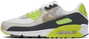 Nike Air Max 90 Men's Shoes (DM0029-107, White/Cyber/Dark Smoke Grey/Khaki) Size 7.5