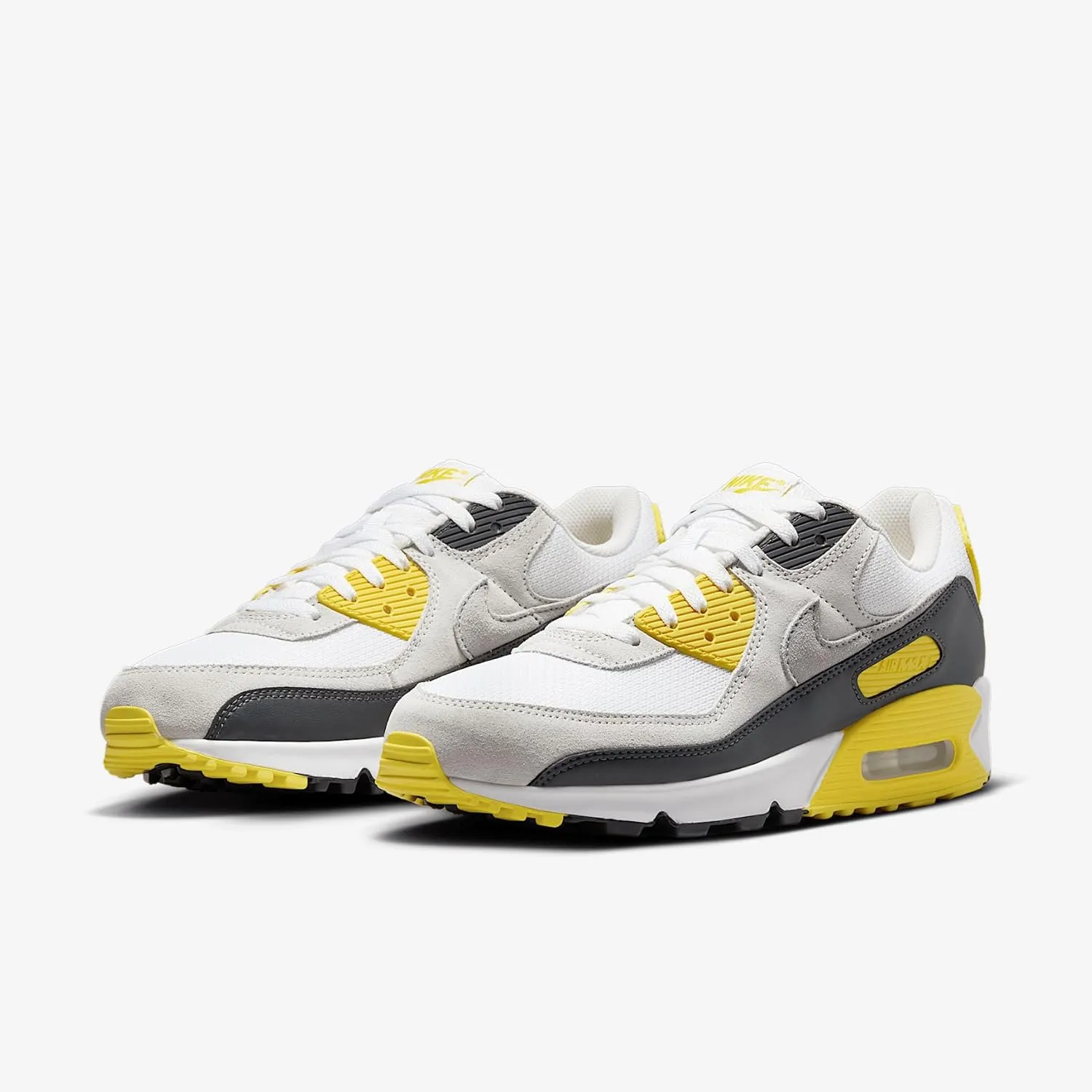 Nike Air Max 90 Men's Shoes (DM0029-111, White/Lightning/Photon Dust/Light Smoke Grey)