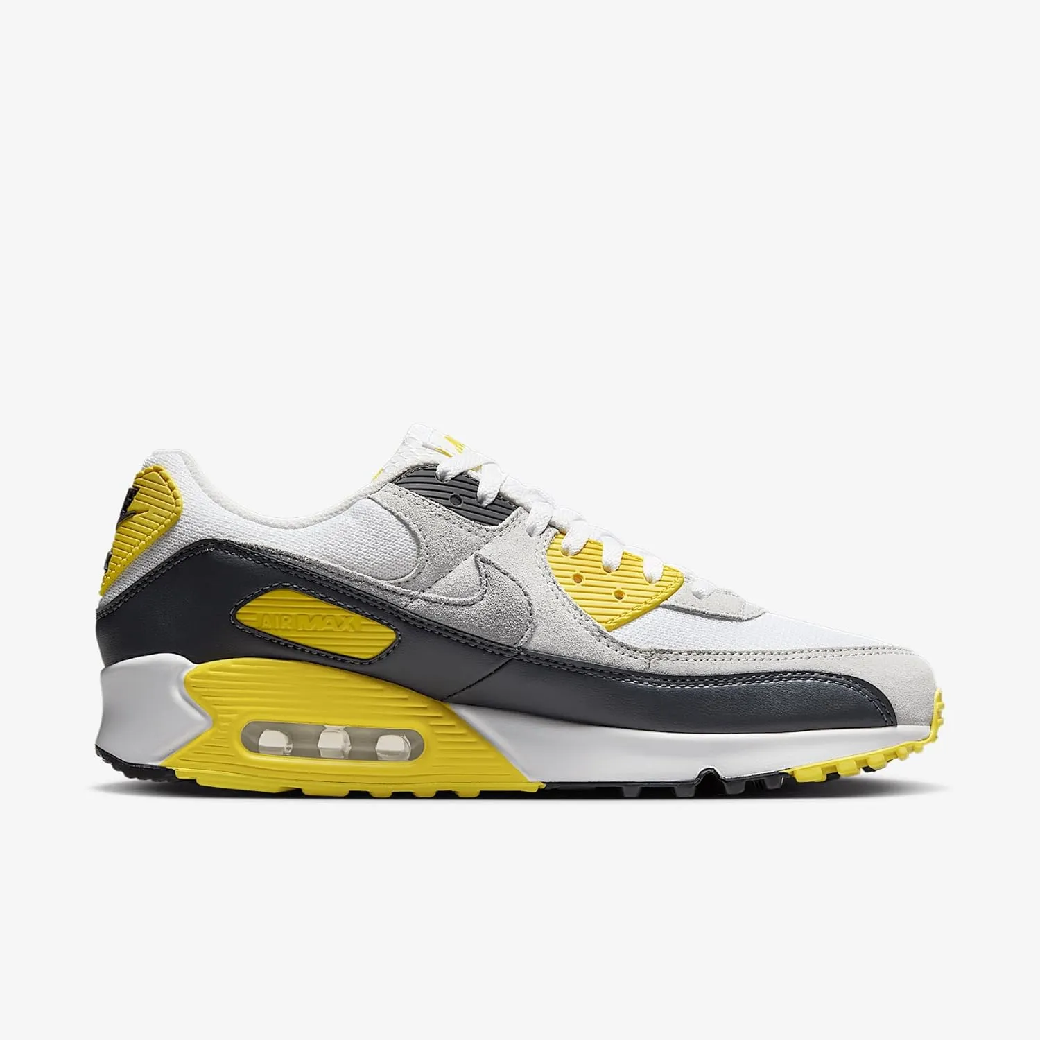 Nike Air Max 90 Men's Shoes (DM0029-111, White/Lightning/Photon Dust/Light Smoke Grey)