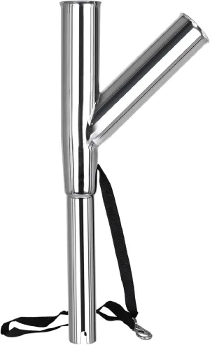NovelBee Stainless Steel Outrigger Boat Fishing Rod Holder,Fishing Rod Pole Holder for Marine Boat Yacht (Double Outrigger Rod Holder)