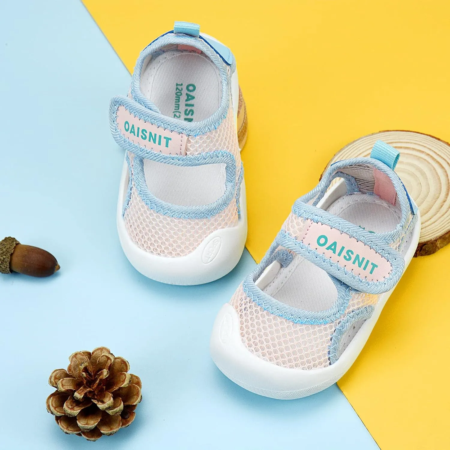 OAISNIT Baby Girls Boys Sandals Summer Sneakers Non-Slip Lightweight Beach Water Shoes Toddler First Walkers