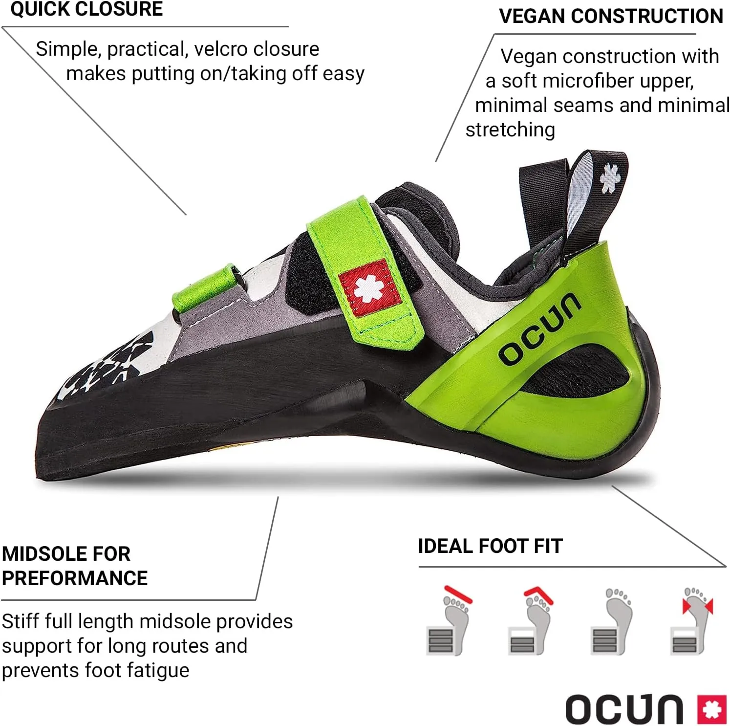 Ocun Jett QC Bouldering Shoe | Rock Climbing Shoe