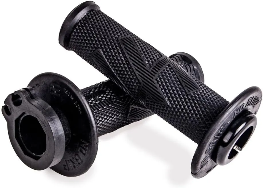 ODI V2 LOCK ON EMIG PRO MOTORCYCLE GRIPS DIRTBIKE OFFROAD MX for 2 & 4 STROKE 7/8"" HANDLEBARS TWIST THROTTLE BLACK USA MADE