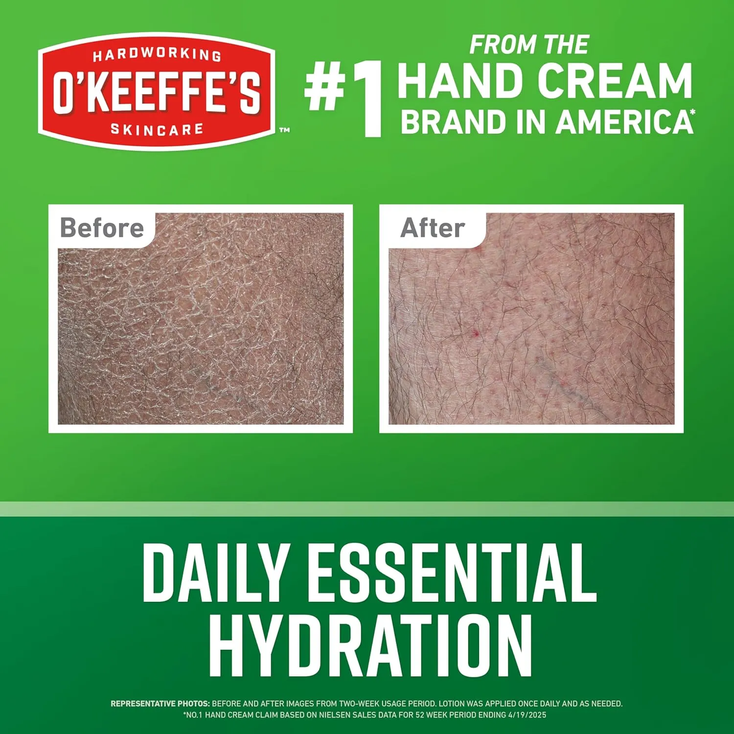 O'Keeffe's Hand and Body Lotion - 12 oz Pump (2 Pack) -Daily Essential Hydrating Hand & Body Lotion, Heals & Relieves Extremely Dry Skin