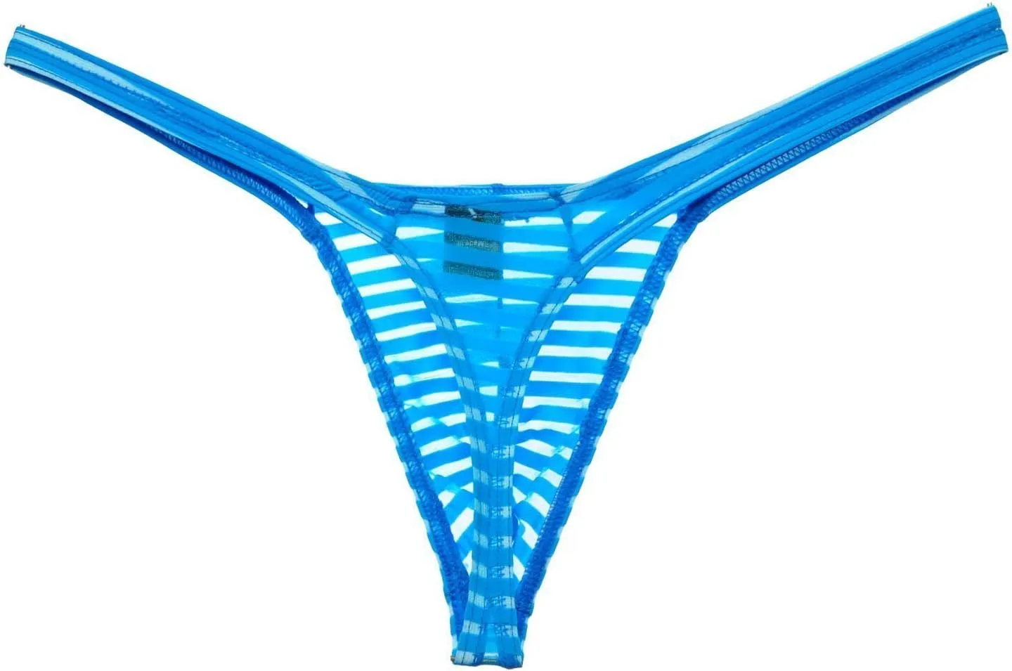 ONEFIT Men's Striped Briefs Mesh Translucent Thongs Low Waist Briefs U Convex New T Pants…