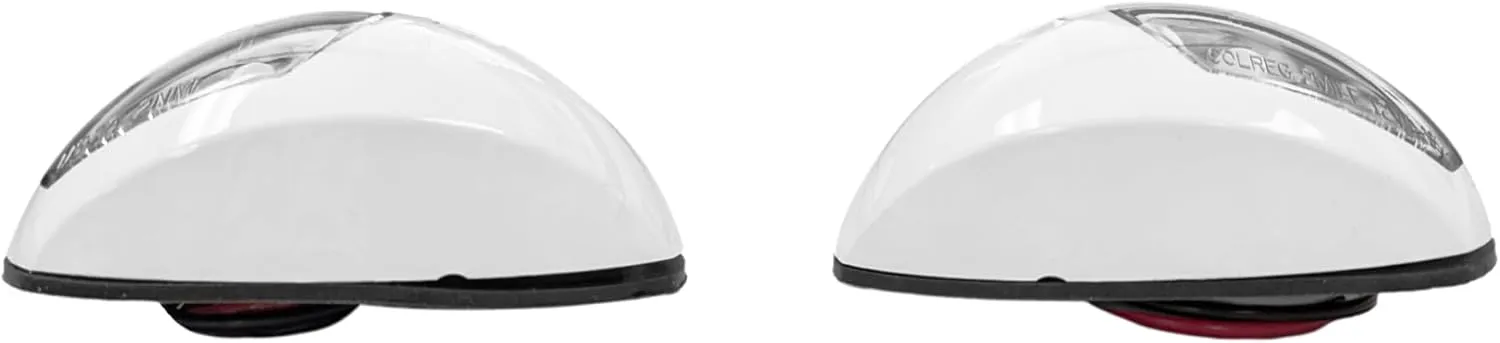 Pactrade Marine Boat Navigation Lights Red and Green LED Side Lights (Vertical Mount) - 2 NM White Housing | Green Starboard Red Port Navigation Lights for Boats LED