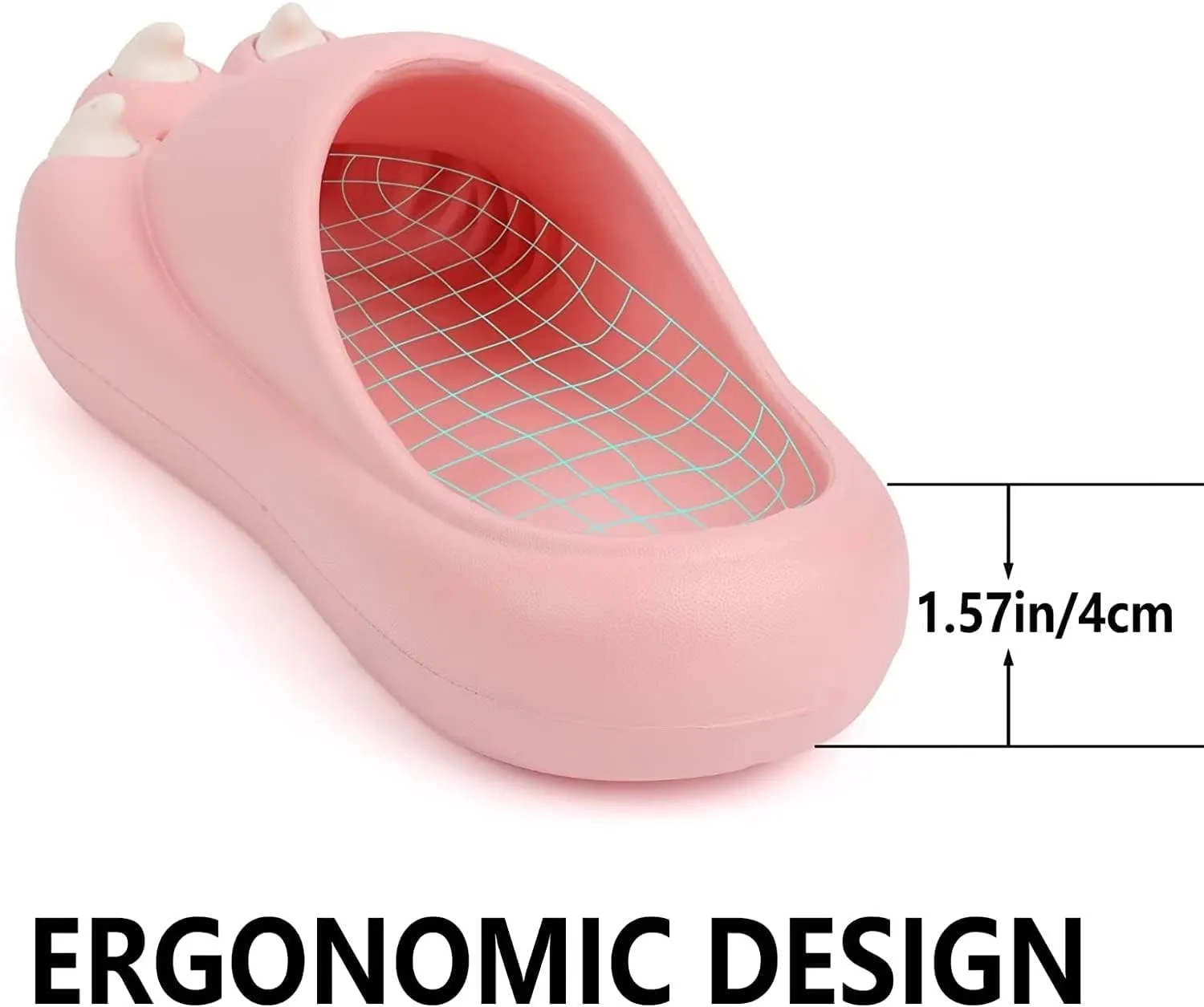 pearlzone Cat Paw Slippers,Cute Funny Animal House Slippers,Non-Slip Pillow Shower Slides,EVA Thick Soft Shower Sandals, Summer Couples Spa Slippers for Indoor and Outdoor