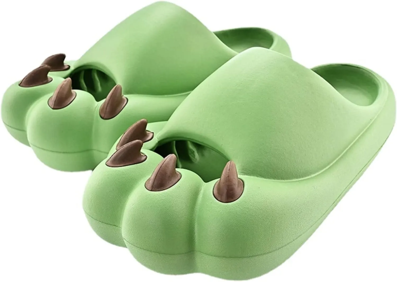pearlzone Cat Paw Slippers,Cute Funny Animal House Slippers,Non-Slip Pillow Shower Slides,EVA Thick Soft Shower Sandals, Summer Couples Spa Slippers for Indoor and Outdoor
