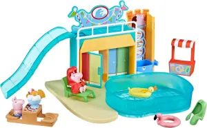Peppa Pig Waterpark Playset with 2 Figures, Preschool Toys for 3  Girls and Boys