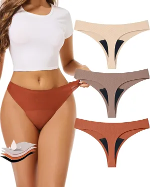 Period Underwear for Women 4 Layers Breathable Period Thong Leak Proof Panties Sexy Period Panties