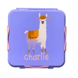 Personalised Purple Lunch Box - Llama