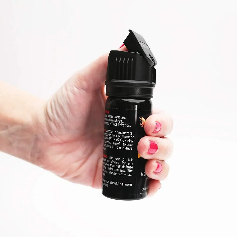 Phoenix P360S Pepper Gel from qseel. Maximum Strength Police & Military Grade Pepper Spray, Gel is Better, Sprays at Any Angle 18 feet, Flip-top Safety and Belt Clip Included