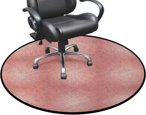Pink Round Chair Mat for Hardwood Floors, Antique Lace Style Pattern Non-Slip Office Desk Chair Cushion Protector,Protect The Floor from Scratches Retro Style Diameter 47.2 in