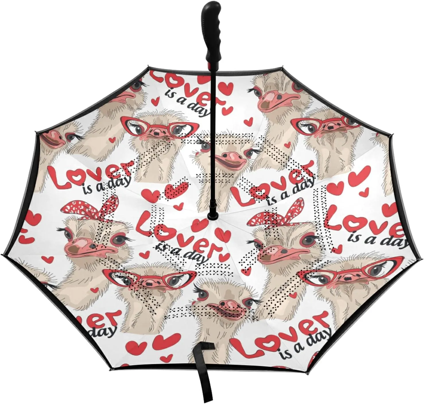 Poeticcity Automatic Large Inverted Rain Umbrella, Sun Anti-UV Parasol, Auto Open/Close Two Layer Car Umbrella with Luminous Reflection