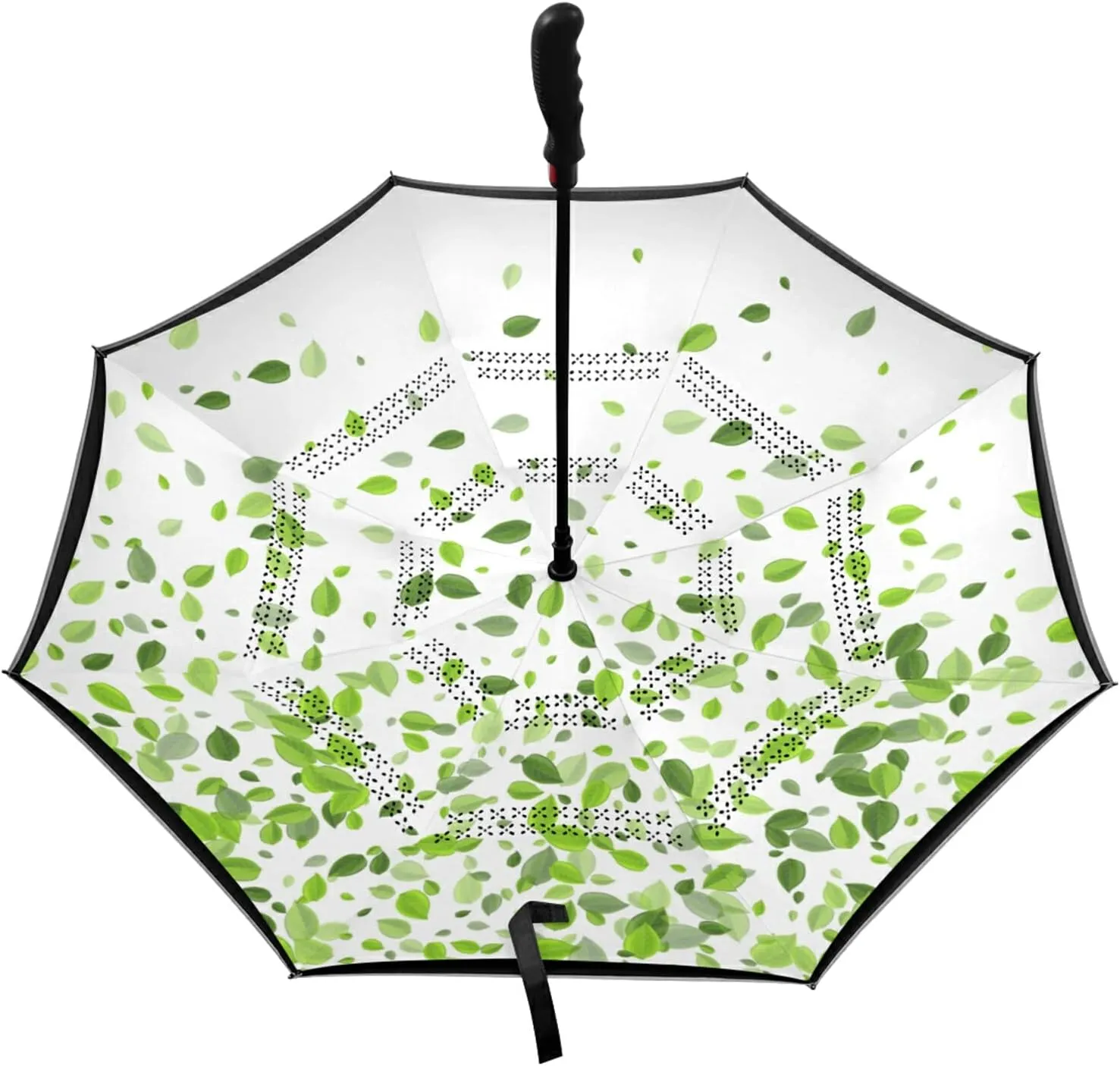 Poeticcity Automatic Large Inverted Rain Umbrella, Sun Anti-UV Parasol, Auto Open/Close Two Layer Car Umbrella with Luminous Reflection