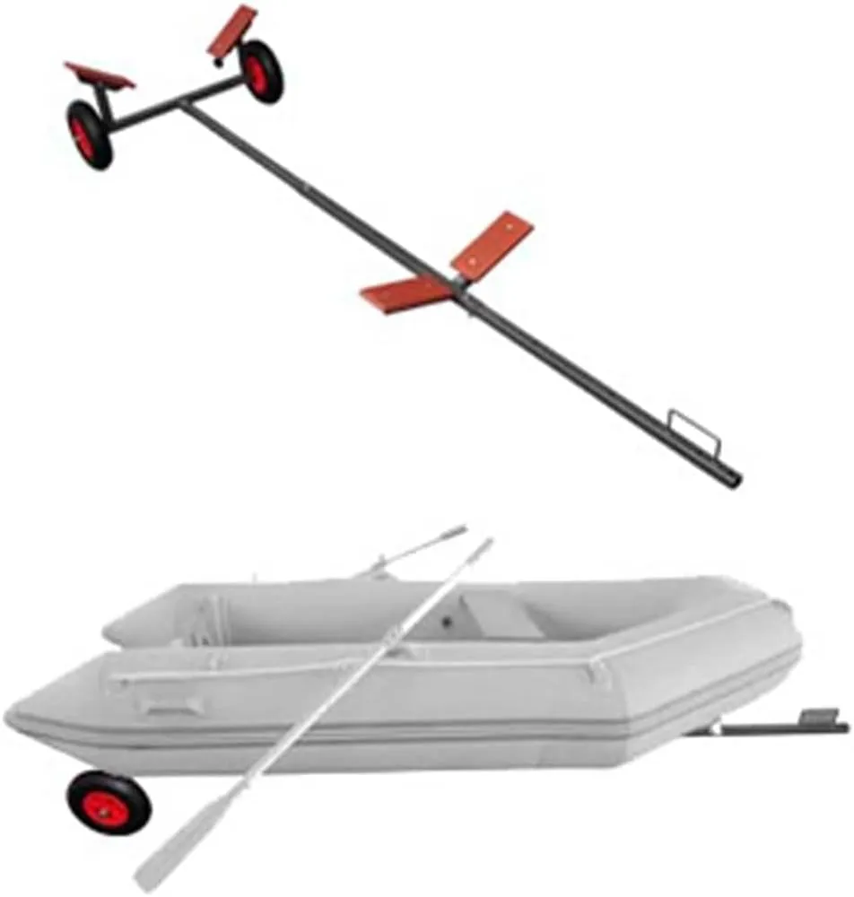 Portable Boat Trailer,Zinc-Coated Steel Bracket Boat Trailer Adjustable Width/Length/Height, 352.74 lb Pounds Load Capacity, Bottom Support Bracket for Boats,Small Motors,Sailing Boats -AA