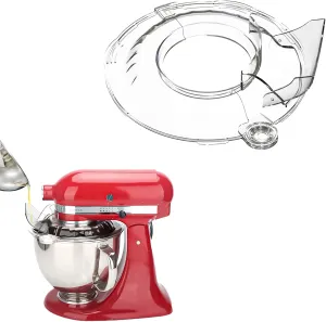 Pouring Shield for KitchenAid Tilt Head 4.5-5QT Stainless Steel (Only),Safety Pouring Shield,Splatter Guard for kitchenaid mixer bowl,Kitchen Aid Stand Mixers,kitchen aid Accessories and Attachments