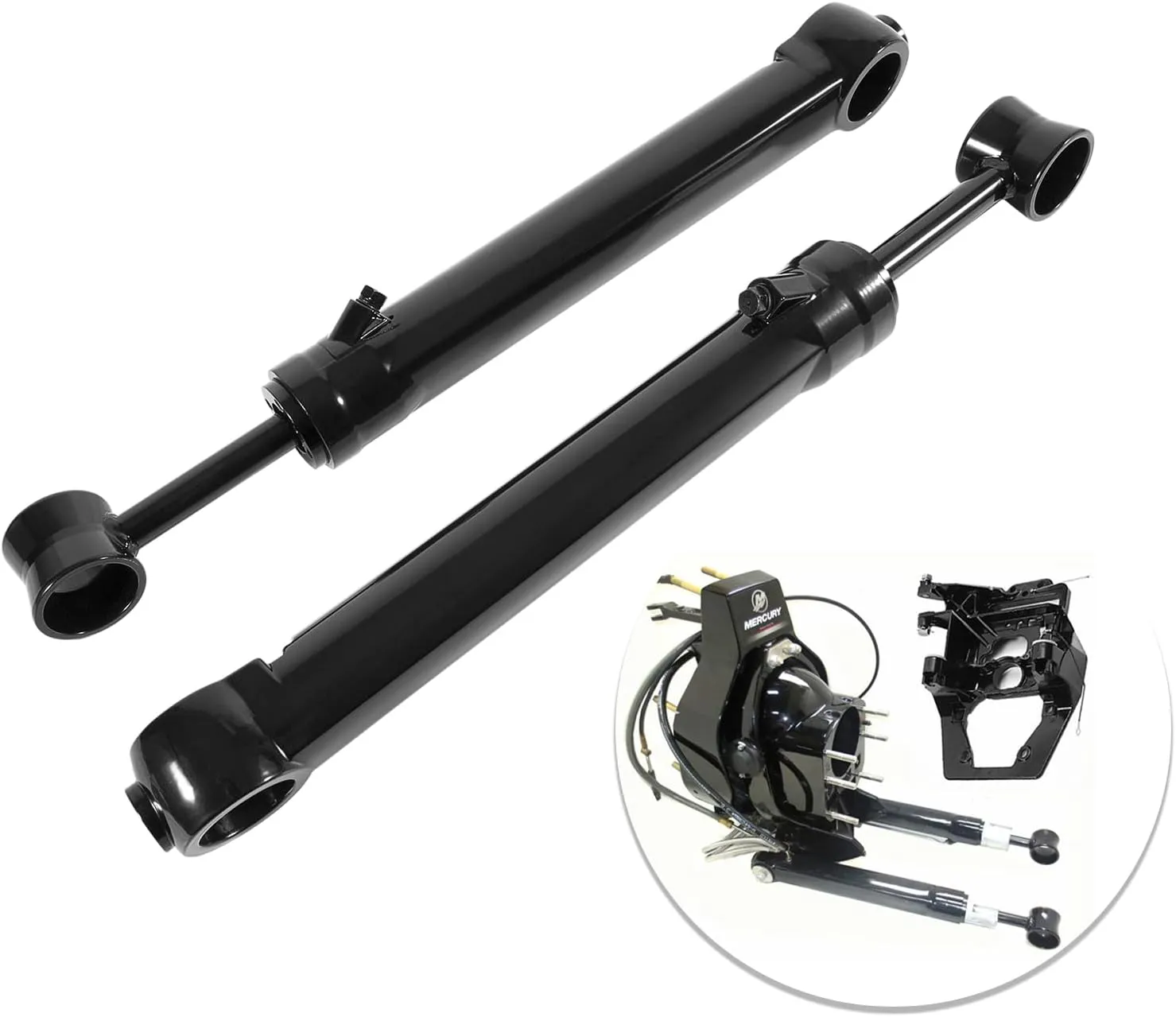 Power Trim, Tilt Ram Cylinder Port & Starboard for MerCruiser Mercury Bravo 1 2 3 X1 X2 X3 X4S XZ - Replaces 98704A26 & 98703A26-2 Pack