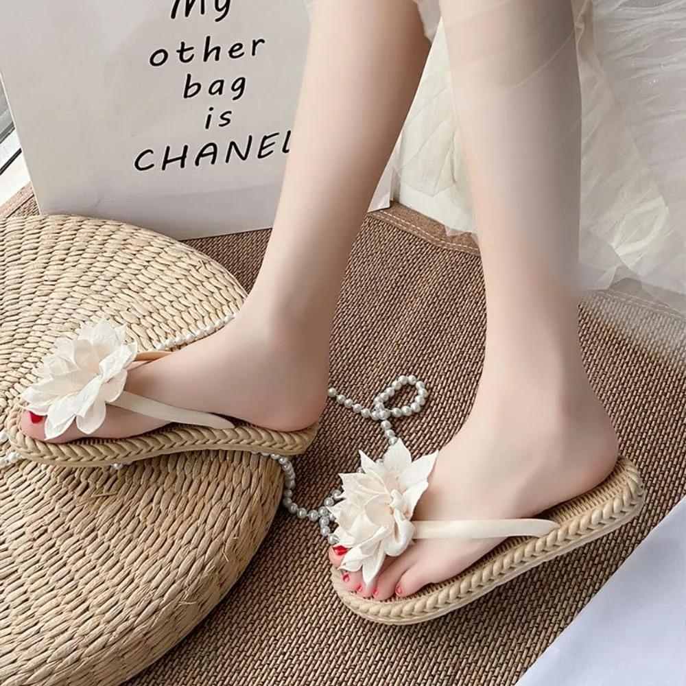 Premium Comfort Cute Blossom Flower Flip Flops For Women Thong Sandals Slides Summer Slippers Arch Support Soft Sole Footwear